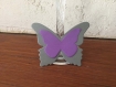 20 marques places papillon gris et violet   mariage