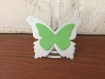 20 marques places papillon blanc et vert anis     mariage