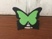 20 marques places papillon noir et vert anis  mariage
