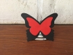 20 marques places papillon noir et rouge  mariage