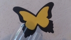 20 marques places papillon noir et  jaune  mariage