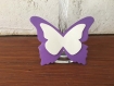 20 marques places papillon violet  et  ivoire mariage