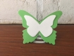 20 marques places papillon  vert anis  et ivoire  mariage