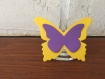 20 marques places papillon  jaune et violet  mariage