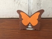 20 marques places papillon  chocolat  et orange  mariage