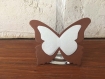 20 marques places papillon  chocolat  et blanc   mariage