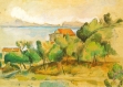Set de table original, esthétique, lavable et résistant - pionniers de la peinture moderne - paul cézanne. paysage de méditerrannée.