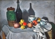 Set de table original, esthétique, lavable et résistant - pionniers de la peinture moderne - paul cézanne. nature morte, fruits et vaisselle.