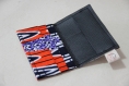 Porte-cartes en tissu africain/wax et simili cuir - latérite