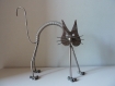 Sculpture en fer, chat, création orignale, décoration maison