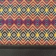 Sac pochette coton motif ethnique rose - jaune - noir