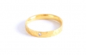 Bague de fiançailles en or certifié fairmined 18k avec un diamant labellisé 