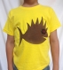 T-shirt enfant 3/4 ans, jaune, 100% coton, avec un poisson pirate  funky