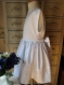 Robe fille à rayures bleues et blanches 5 ans vintage année 1950/dress girl  white and blue stripes 5 years vintage 1950's