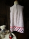 Robe fille blanche à pois rouge 3 ans vintage année 1960/dress girl  white with red dots 3 years vintage 1960's