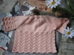 Manteau tricot, pull pour 6 mois à 9 mois, layette vintage année 1960/knit coat, sweater for 6 months to 9 months layette vintage 1960's