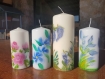 Bougies décorées à la main avec peinture 