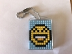 Porte clé pixel smiley sourire