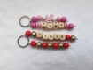 Porte clés perles en bois maman ou baby