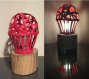 Lampe bulle de lumière : lampe à poser faite main, en bois et papier mâché