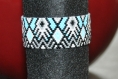 Bracelet miyuki ethnique bleu, noir, gris et blanc