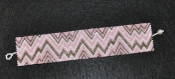 Bracelet miyuki graphique rose, gris et blanc