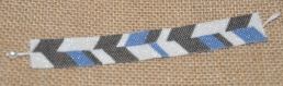 Bracelet miyuki double rayures diagonales