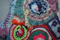 Poncho freeforme crochet granny laine unique creation maison
