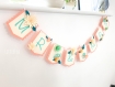 Guirlande fleurie personnalisée - banderole pour mariages, fêtes et anniversaires - décoration murale 