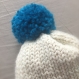 Bonnet chaud grosse laine bi-colore en laine et alpaga
