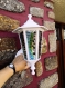 Eclairage lampe lanterne exterieure  verre fusing glass