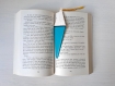 Marque-page d'inspiration marine en forme de bouée – bleu turquoise et blanc