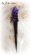 Pince croco noire associé de fil aluminium violet 