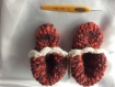Bottines de laine multicolore  en  tricot pour bébé 