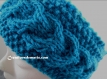 Bandeau hiver tricoté turquoise 'alya' 