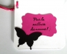 Mini carte papillon black & white 