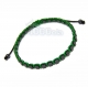 Bracelet style shamballa homme/men's perles/beads + hématite cubes 3mm+fil nylon vert 