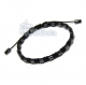 Bracelet homme/men's style shamballa perles hématite cylindre 5x4m couleur noir sh-00101 