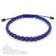 Bracelet style shamballa homme/men's perles/beads + hématite noir 4mm+ fil nylon bleu 