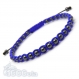 Bracelet style shamballa homme/men's perles/beads + hématite noir 4mm+ fil nylon bleu 