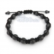 Bracelet style shamballa homme/men's perles/beads + hématite gris 8mm+ fil nylon 