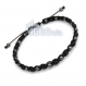 Bracelet style shamballa homme/men's perles/beads agate noir mat 4mm+ hématite 4mm+ fil nylon 