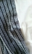 écharpe, blanc et rayée noir en viscose 