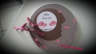 Livre d'or rond theme gourmandise chocolat et fushia pour mariage, bapteme ou anniversaire 