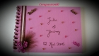 Livre d'or theme papillon rose et chocolat pour mariage, bapteme ou anniversaire 