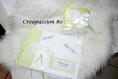 Livre d'or theme orchidée blanc et vert pale pour mariage, bapteme ou anniversaire 
