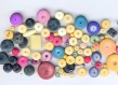 Assortiment de perles en coco coloris assortis 