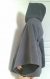 Veste cape romantique à large capuche en drap de laine-polyester (type caban ) gris doublée de noir 