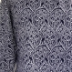 Tunique femme bleu indigo à manches 3/4 en coton motifs paisley 
