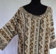 Tunique femme mi longue en viscose motifs paisley et traditionnels, imprimée block print 